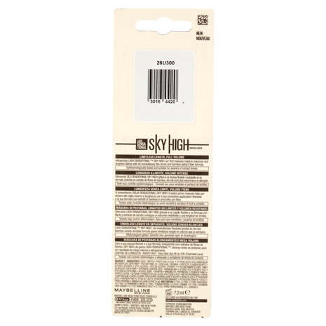 Maybelline New York Mascara Ciglia Sensazionali Sky High, Volumizzante e Allungante, Nero, 7,2 ml